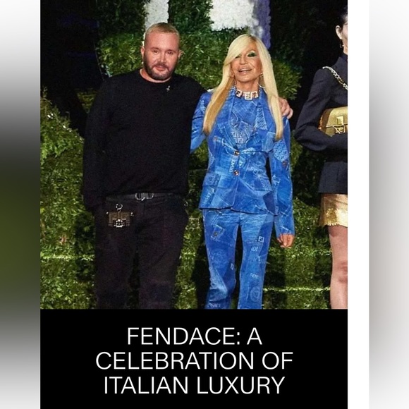 Versace x Fendi: Jean Denim Patchwork Flared Pants *RARE* (on Runway) - Picture 4 of 17